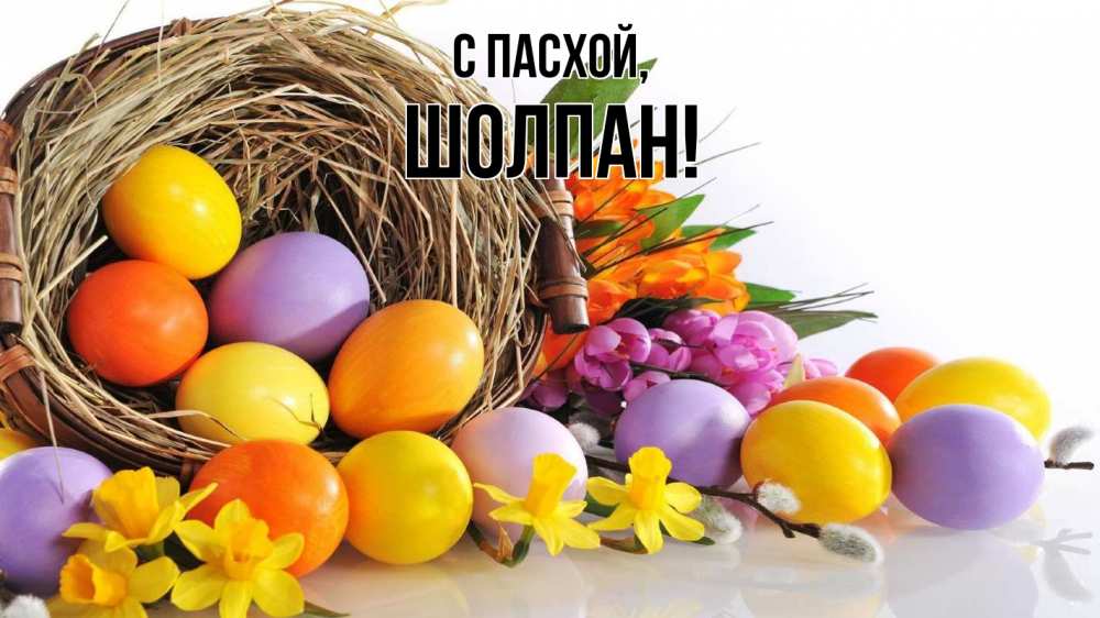 Открытка на каждый день с именем, Шолпан С пасхой пасха Прикольная открытка с пожеланием онлайн скачать бесплатно 