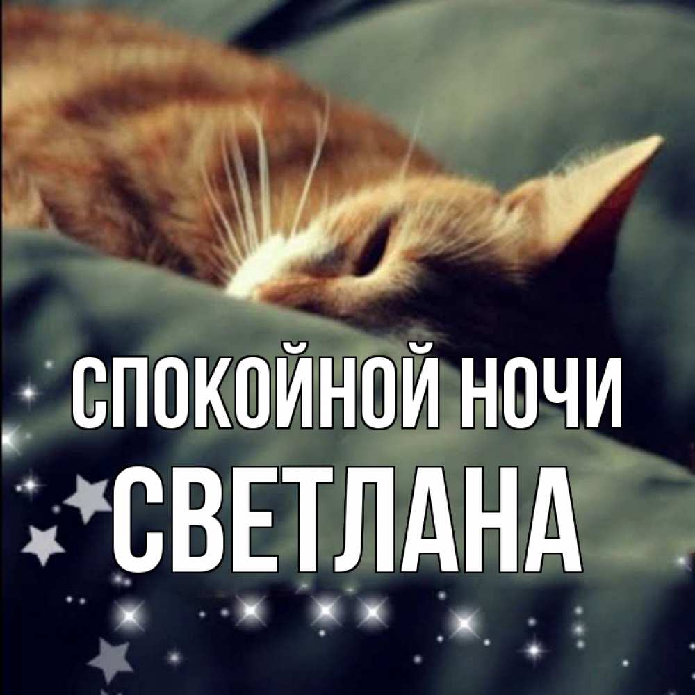 Открытка на каждый день с именем, Светлана Спокойной ночи кроватка Прикольная открытка с пожеланием онлайн скачать бесплатно 
