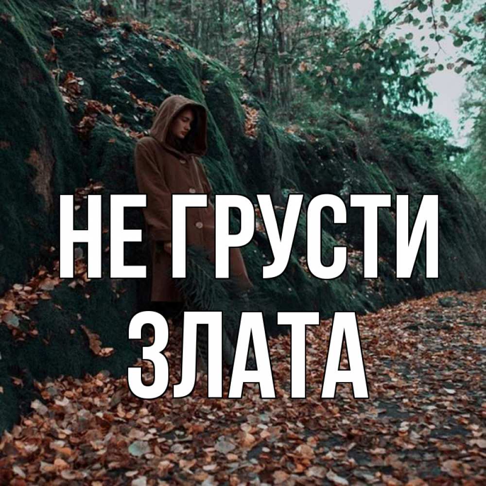 Открытка на каждый день с именем, Злата Не грусти осенний лес Прикольная открытка с пожеланием онлайн скачать бесплатно 