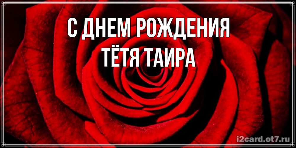 Открытка на каждый день с именем, Тётя-Таира С днем рождения алая роза Прикольная открытка с пожеланием онлайн скачать бесплатно 