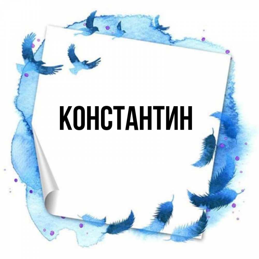 Открытка на каждый день с именем, Константин Главная красивые птицы летят Прикольная открытка с пожеланием онлайн скачать бесплатно 