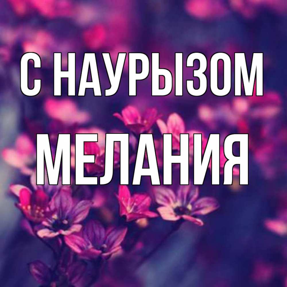 Открытка на каждый день с именем, Мелания С наурызом небольшие цветы 1 Прикольная открытка с пожеланием онлайн скачать бесплатно 