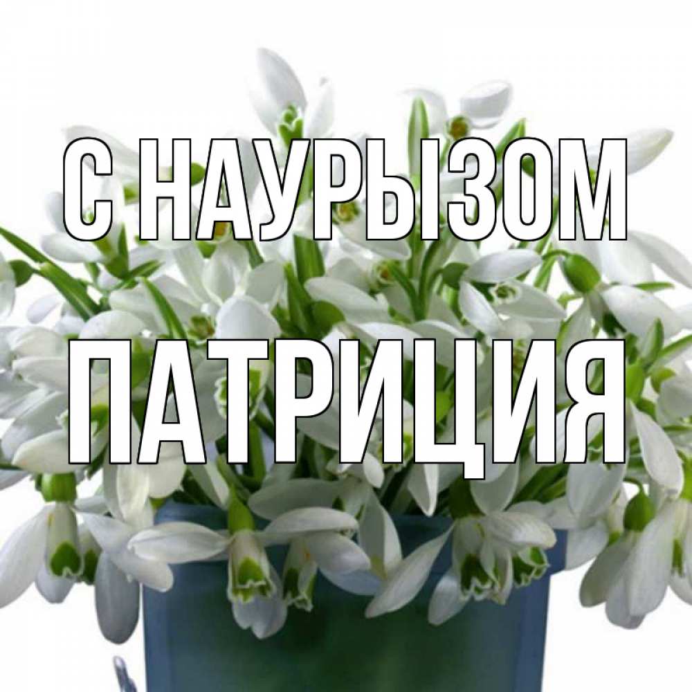 Открытка на каждый день с именем, Патриция С наурызом цветы к наурызу новый год в Казахстане Прикольная открытка с пожеланием онлайн скачать бесплатно 