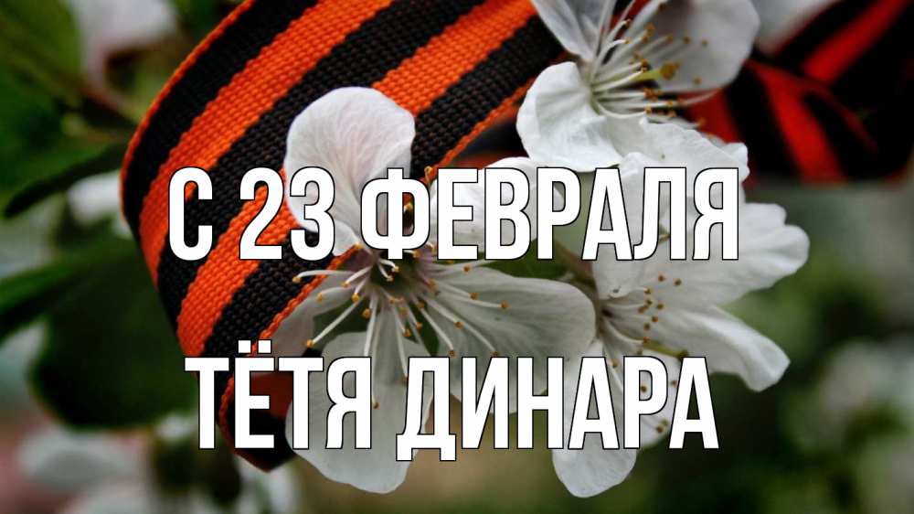 Открытка на каждый день с именем, Тётя-Динара С 23 февраля 23 февраля Прикольная открытка с пожеланием онлайн скачать бесплатно 
