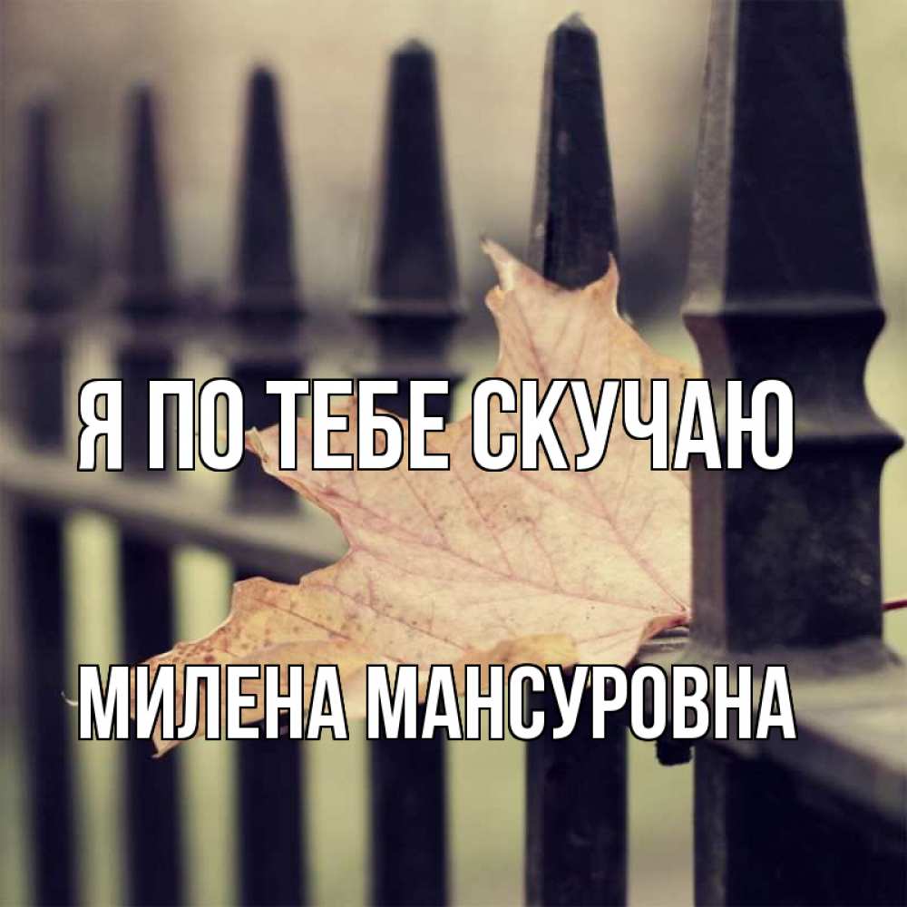 Картинка Я по тебе скучаю, Милена Мансуровна