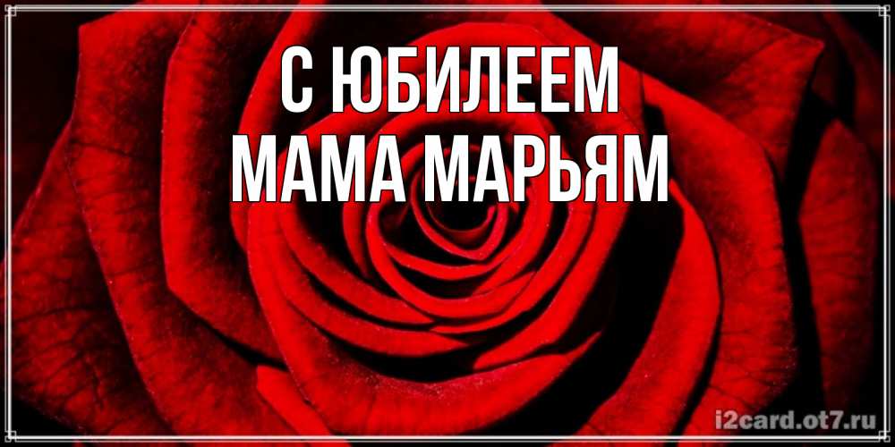 Открытка на каждый день с именем, Мама-Марьям С юбилеем алая роза Прикольная открытка с пожеланием онлайн скачать бесплатно 