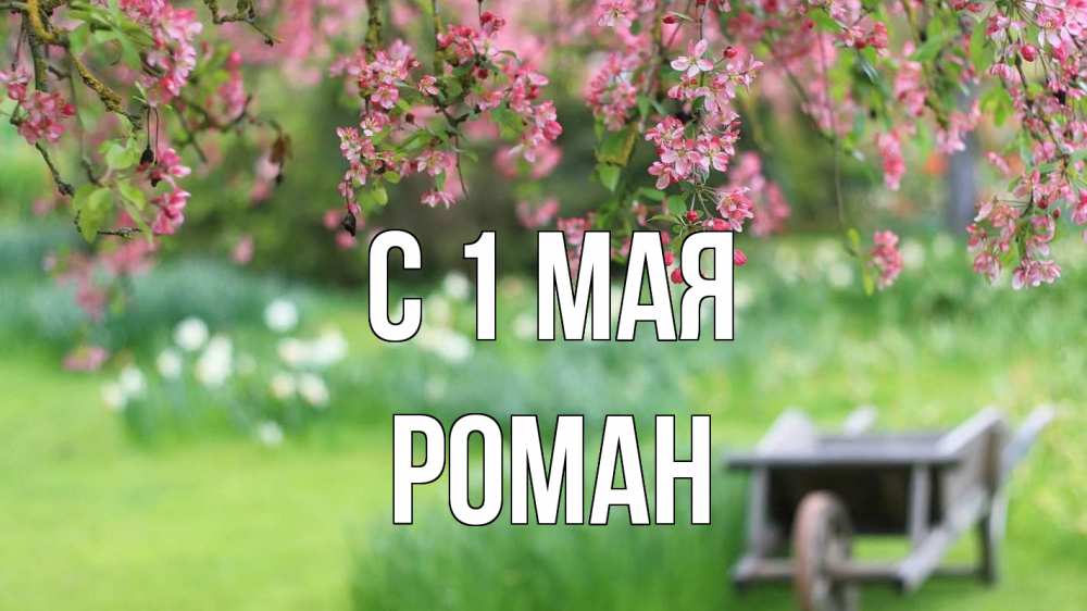 Открытка на каждый день с именем, Роман С 1 мая С 1 мая Прикольная открытка с пожеланием онлайн скачать бесплатно 