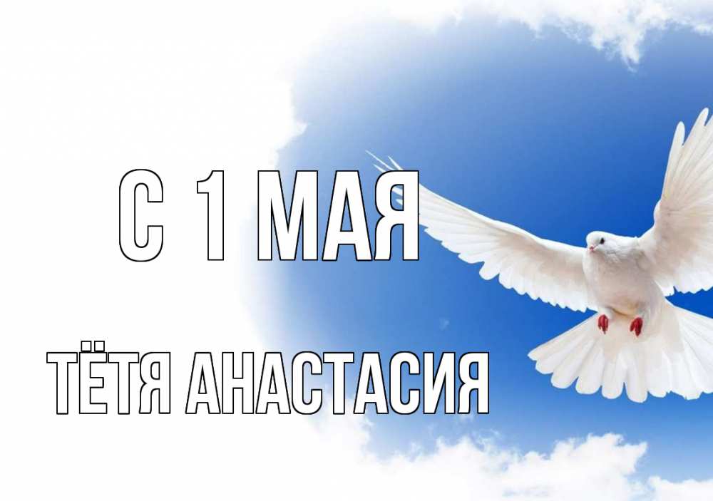 Открытка на каждый день с именем, Тётя-Анастасия С 1 мая С 1 мая Прикольная открытка с пожеланием онлайн скачать бесплатно 