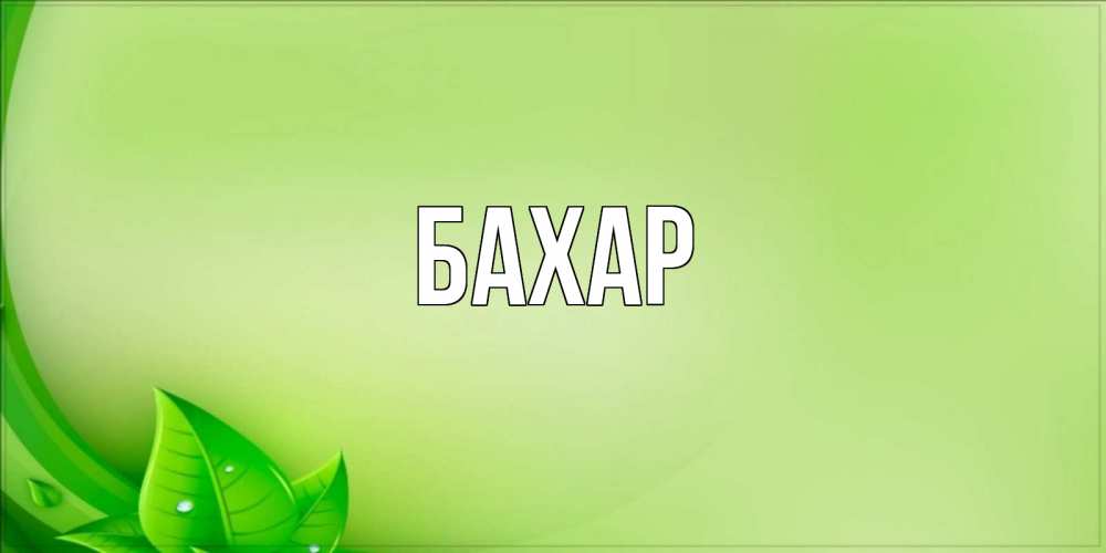 Открытка на каждый день с именем, Бахар Главная зеленая тема Прикольная открытка с пожеланием онлайн скачать бесплатно 