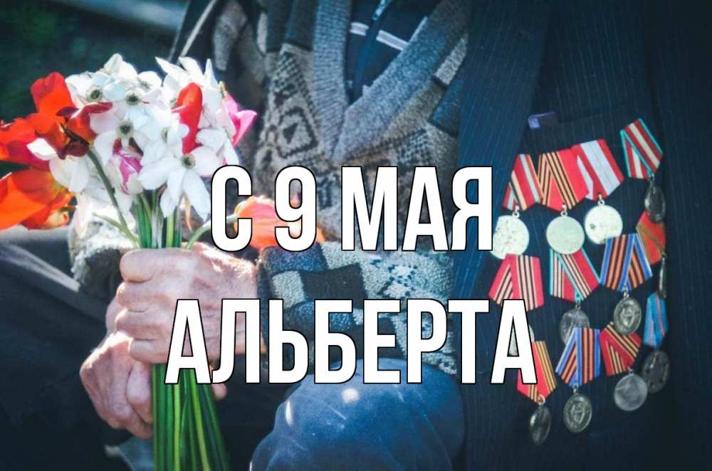 Открытка на каждый день с именем, Альберта С 9 мая 9 мая Прикольная открытка с пожеланием онлайн скачать бесплатно 