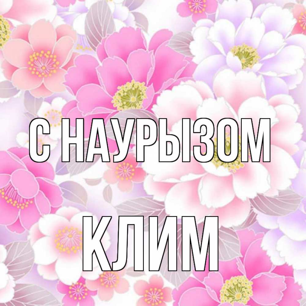 Открытка на каждый день с именем, Клим С наурызом для женщин Прикольная открытка с пожеланием онлайн скачать бесплатно 
