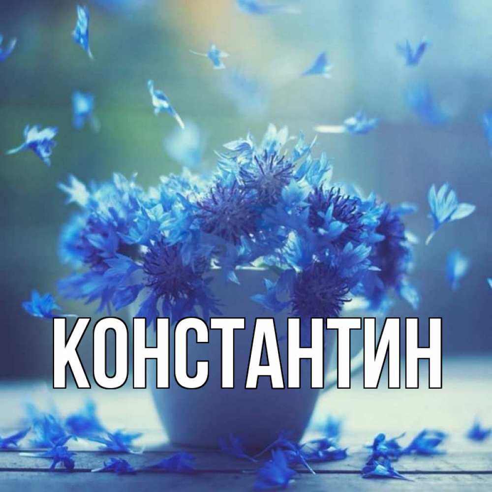 Открытка на каждый день с именем, Константин Главная кружка с зельем и цветами Прикольная открытка с пожеланием онлайн скачать бесплатно 