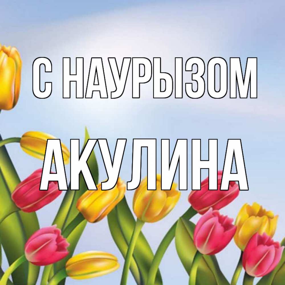 Открытка на каждый день с именем, Акулина С наурызом праздник весны наурыз Прикольная открытка с пожеланием онлайн скачать бесплатно 