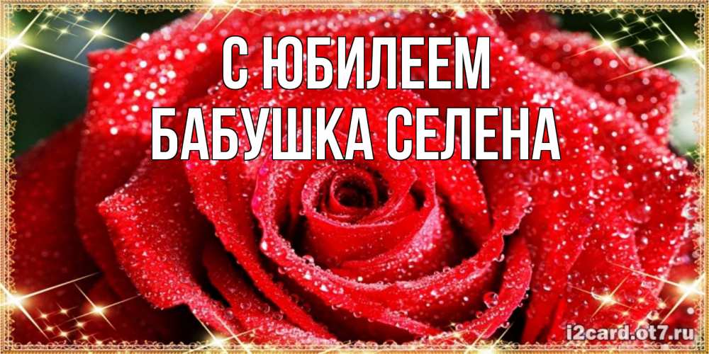 Открытка на каждый день с именем, Бабушка-Селена С юбилеем роса и роза. открытка с красивой розой Прикольная открытка с пожеланием онлайн скачать бесплатно 
