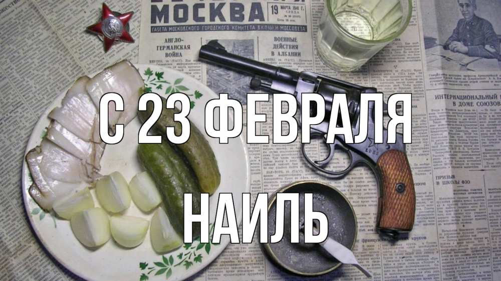 Открытка на каждый день с именем, Наиль С 23 февраля 23 февраля Прикольная открытка с пожеланием онлайн скачать бесплатно 