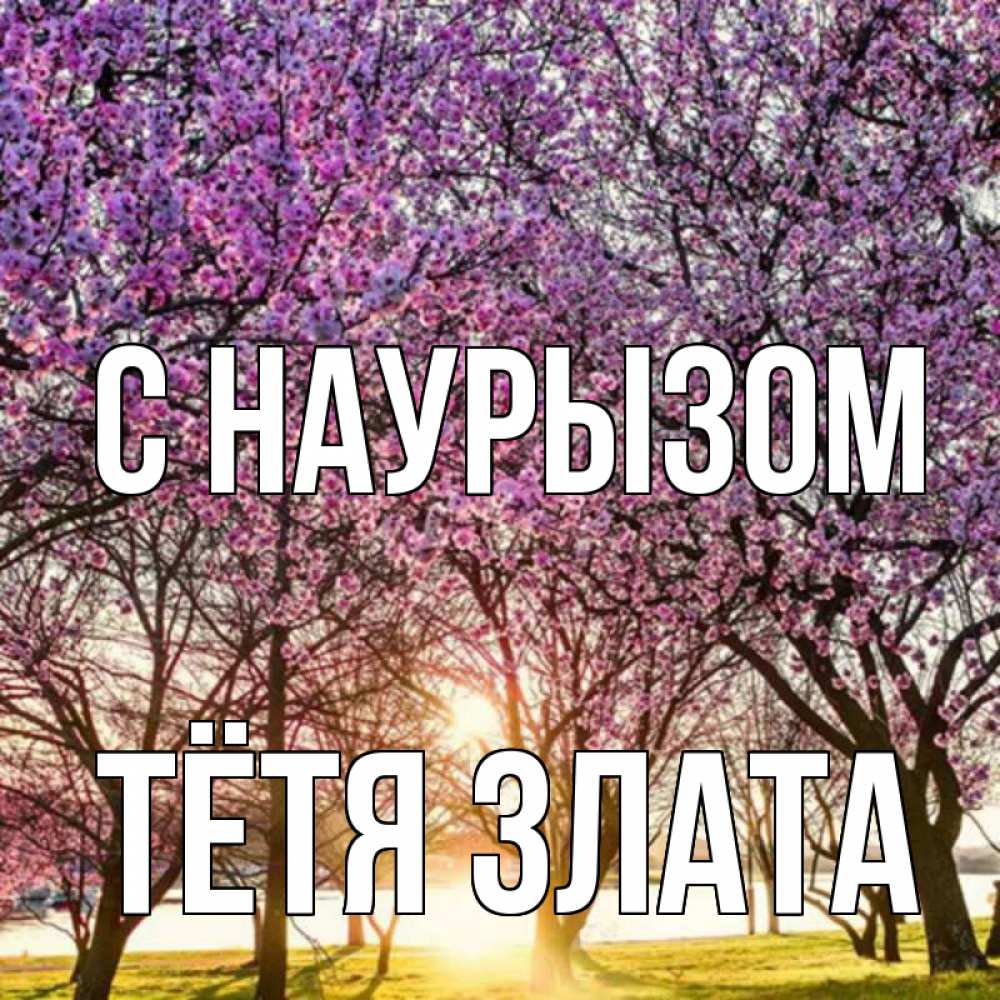 Открытка на каждый день с именем, Тётя-Злата С наурызом праздник весны наурыз Прикольная открытка с пожеланием онлайн скачать бесплатно 