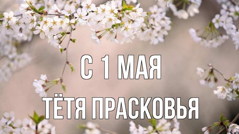 Открытка на каждый день с именем, Тётя-Прасковья С 1 мая С 1 мая Прикольная открытка с пожеланием онлайн скачать бесплатно 