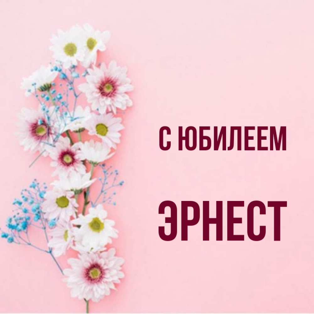 Открытка на каждый день с именем, Эрнест С юбилеем Родная моя с днем рождения тебя картинка с цветами белыми и голубыми Прикольная открытка с пожеланием онлайн скачать бесплатно 