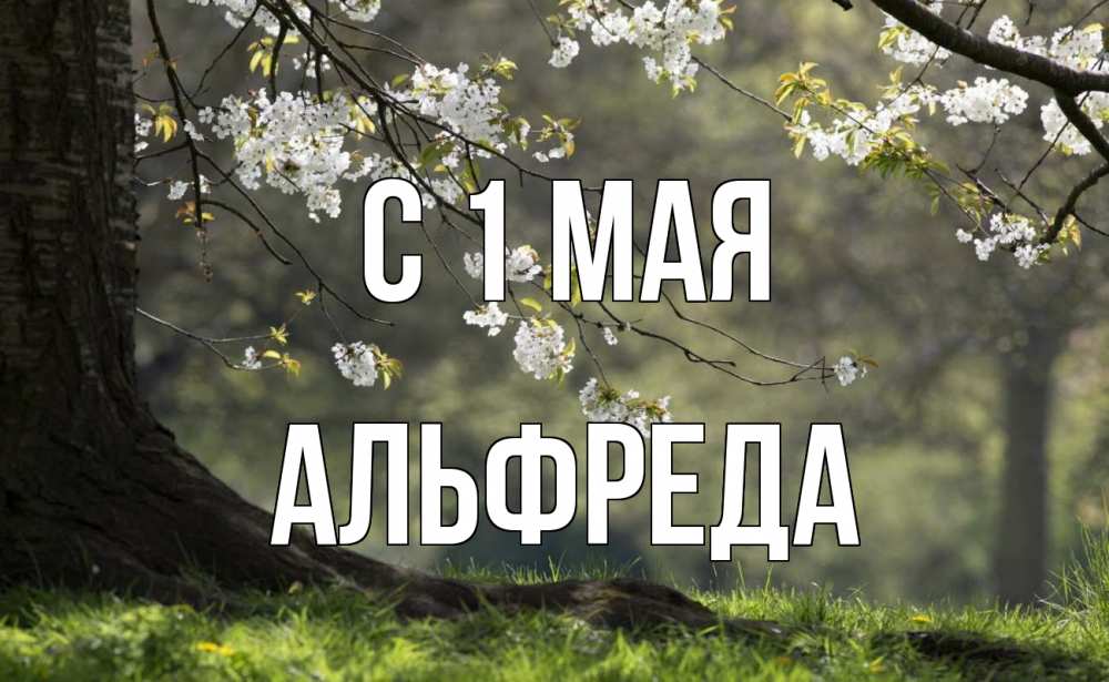 Открытка на каждый день с именем, Альфреда С 1 мая С 1 мая Прикольная открытка с пожеланием онлайн скачать бесплатно 