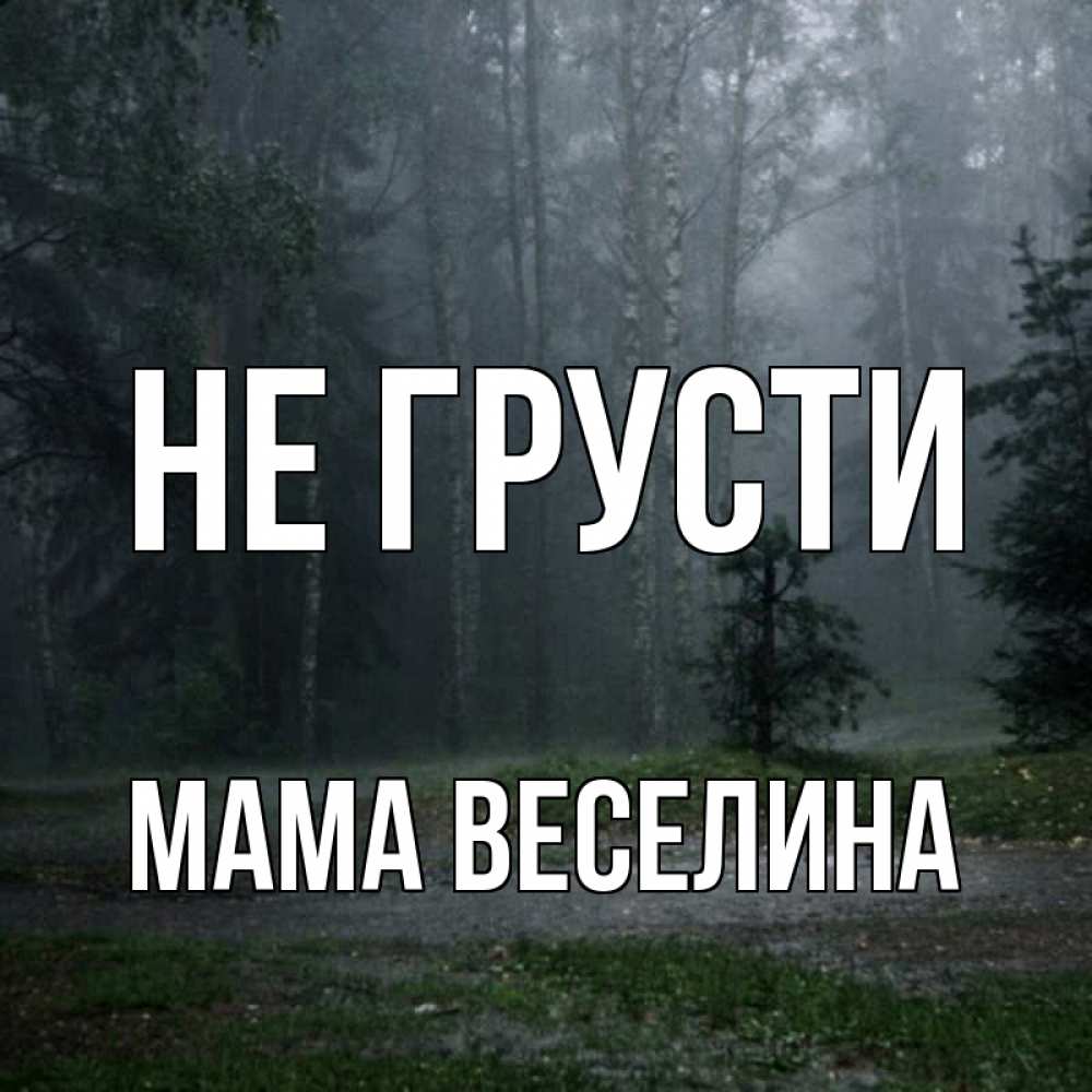 Открытка на каждый день с именем, Мама-Веселина Не грусти осень Прикольная открытка с пожеланием онлайн скачать бесплатно 