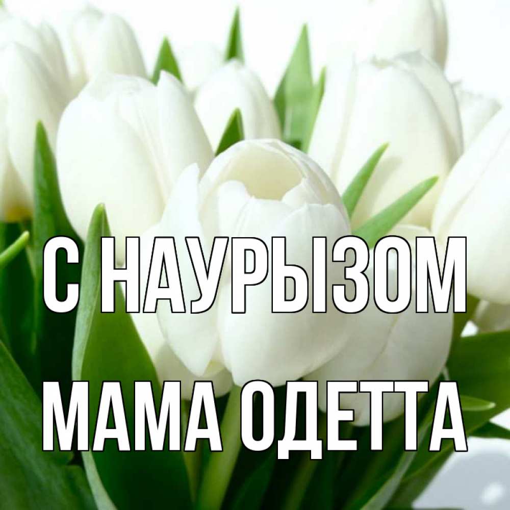 Открытка на каждый день с именем, Мама-Одетта С наурызом цветы Прикольная открытка с пожеланием онлайн скачать бесплатно 