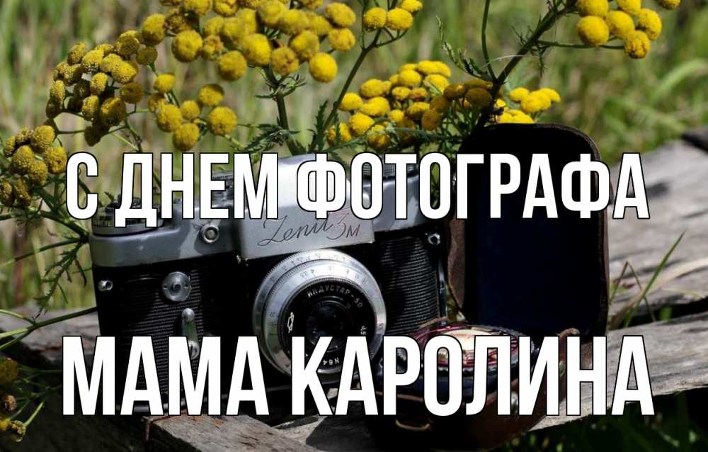 Открытка на каждый день с именем, Мама-Каролина С днем фотографа с днем фотографа Прикольная открытка с пожеланием онлайн скачать бесплатно 