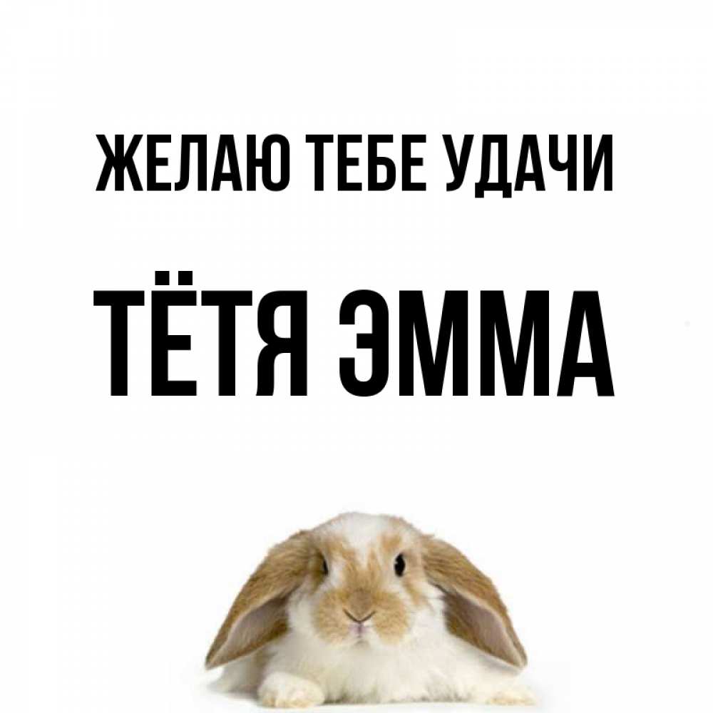 Открытка на каждый день с именем, Тётя-Эмма Желаю тебе удачи открытки с произвольным текстом который можно вставить в открытку и создать ее самостоятельно бесплатно онлайн Прикольная открытка с пожеланием онлайн скачать бесплатно 