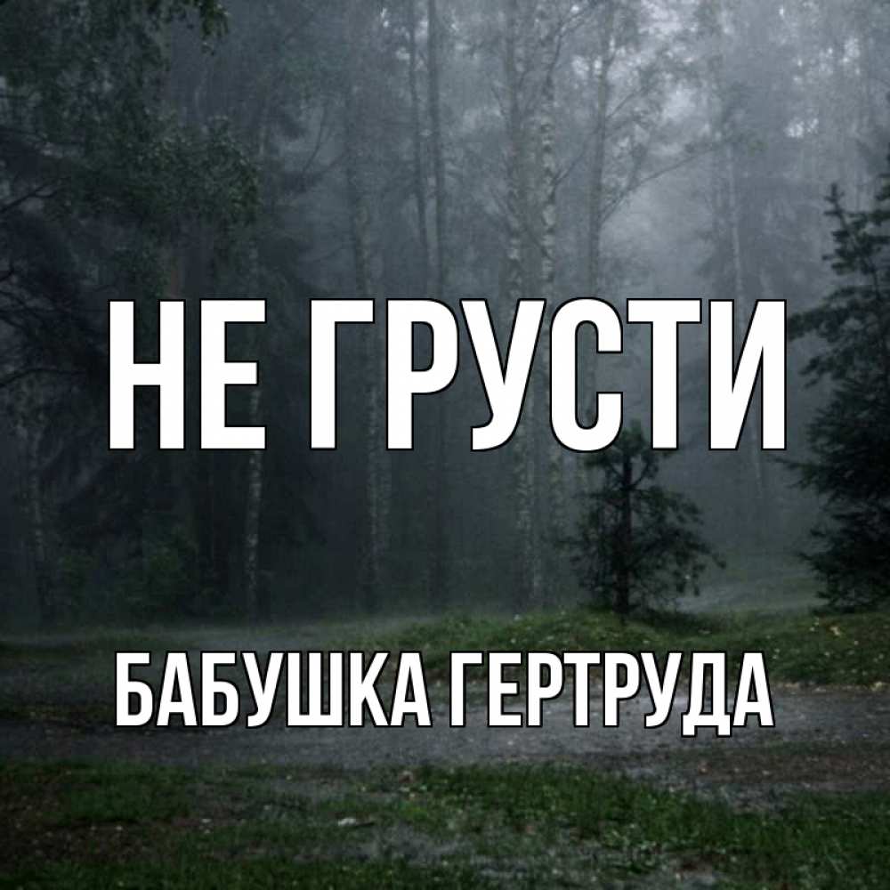 Открытка на каждый день с именем, Бабушка-Гертруда Не грусти осень Прикольная открытка с пожеланием онлайн скачать бесплатно 