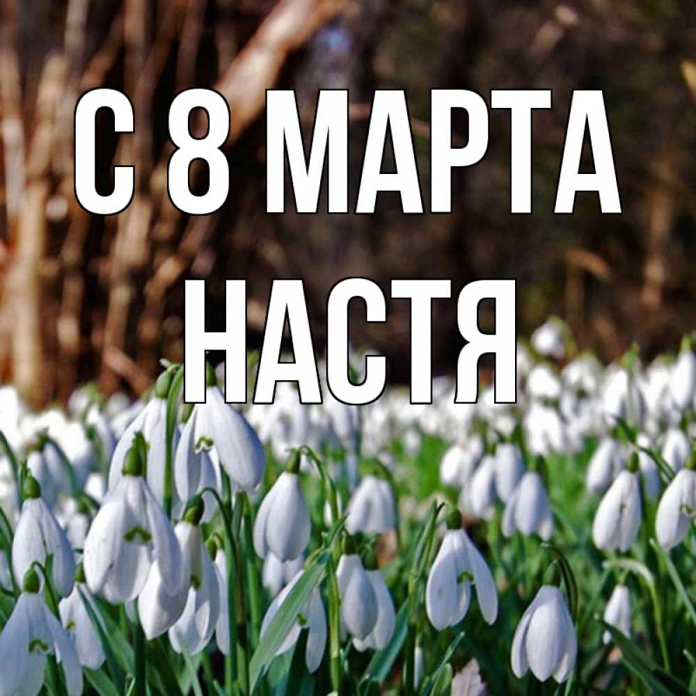 Картинка С 8 МАРТА, Настя