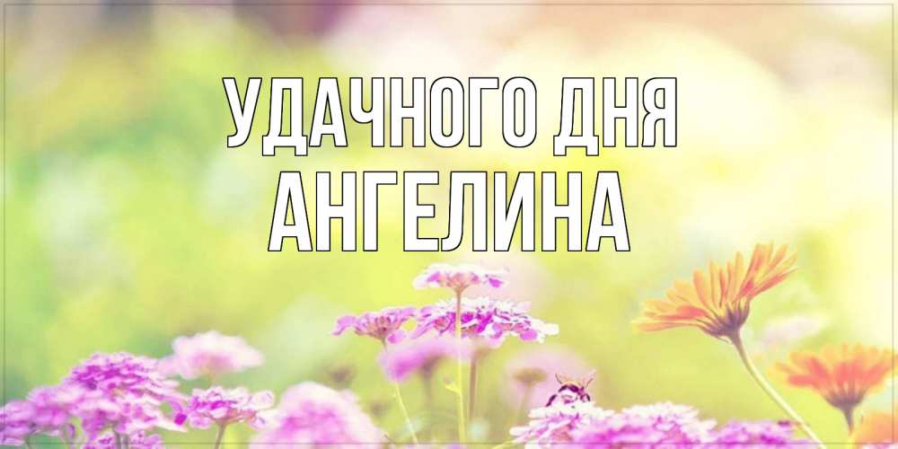 Открытка на каждый день с именем, Ангелина Удачного дня красивая открытка с летней темой Прикольная открытка с пожеланием онлайн скачать бесплатно 