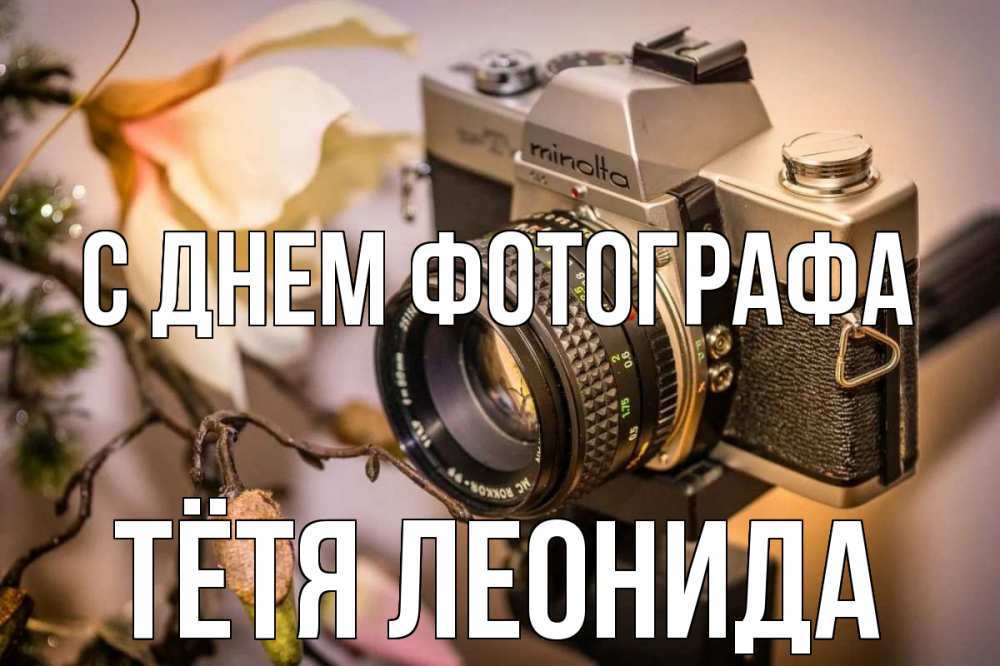 Открытка на каждый день с именем, Тётя-Леонида С днем фотографа с днем фотографа 1 Прикольная открытка с пожеланием онлайн скачать бесплатно 