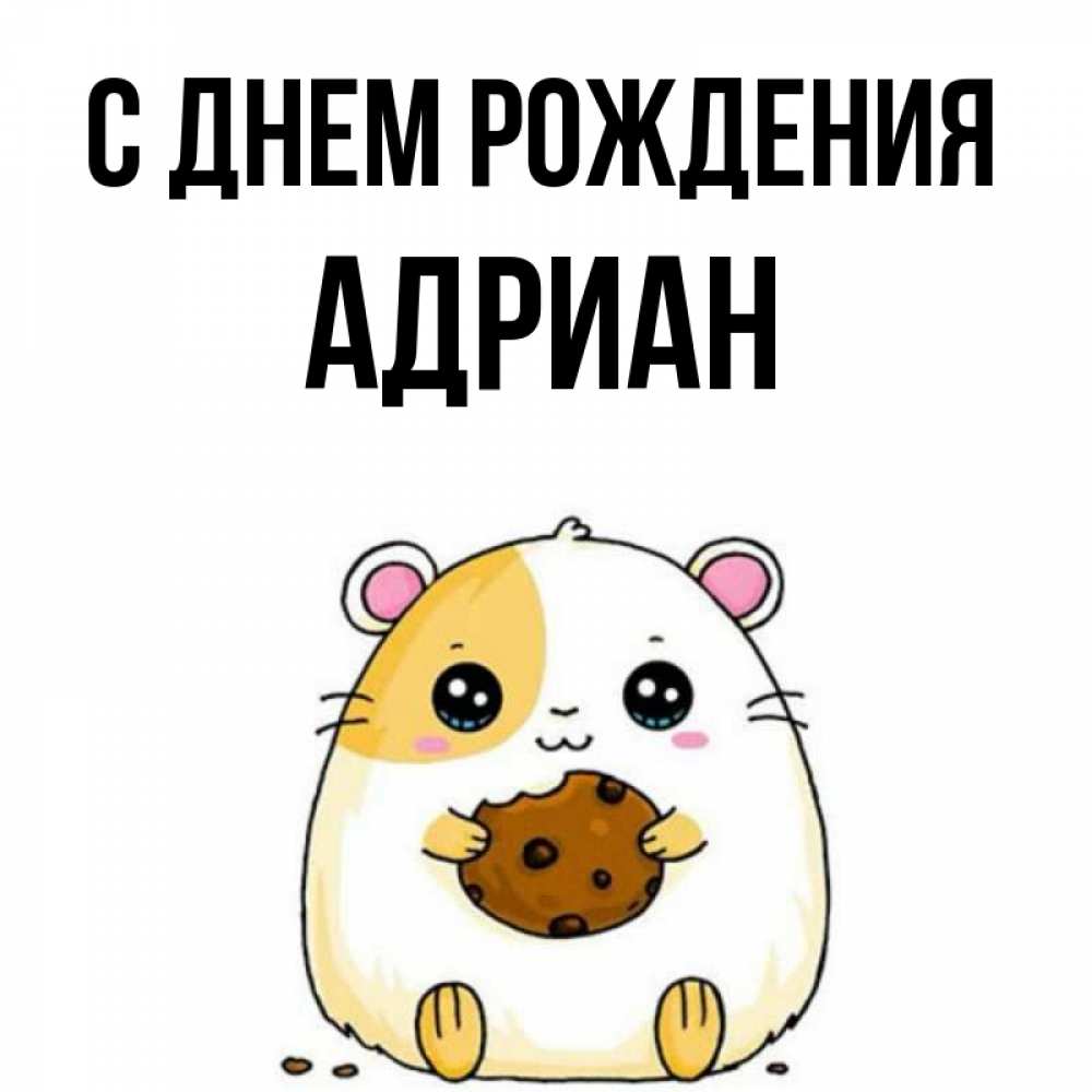 Открытка на каждый день с именем, Адриан С днем рождения с днюхой Прикольная открытка с пожеланием онлайн скачать бесплатно 