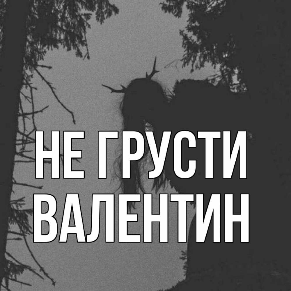 Открытка на каждый день с именем, Валентин Не грусти чудище лесное Прикольная открытка с пожеланием онлайн скачать бесплатно 
