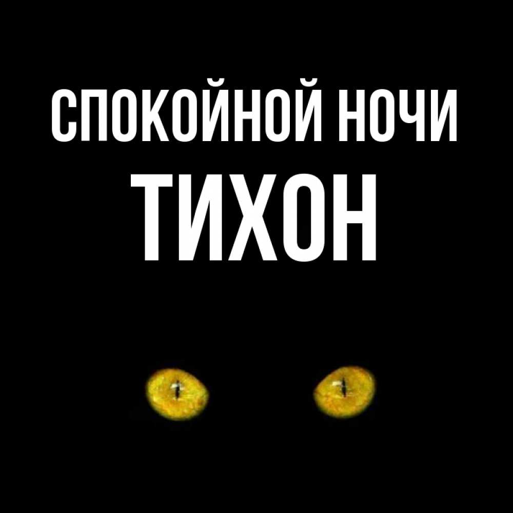Открытка на каждый день с именем, Тихон Спокойной ночи сладких снов бесстрашный мой дружочек Прикольная открытка с пожеланием онлайн скачать бесплатно 