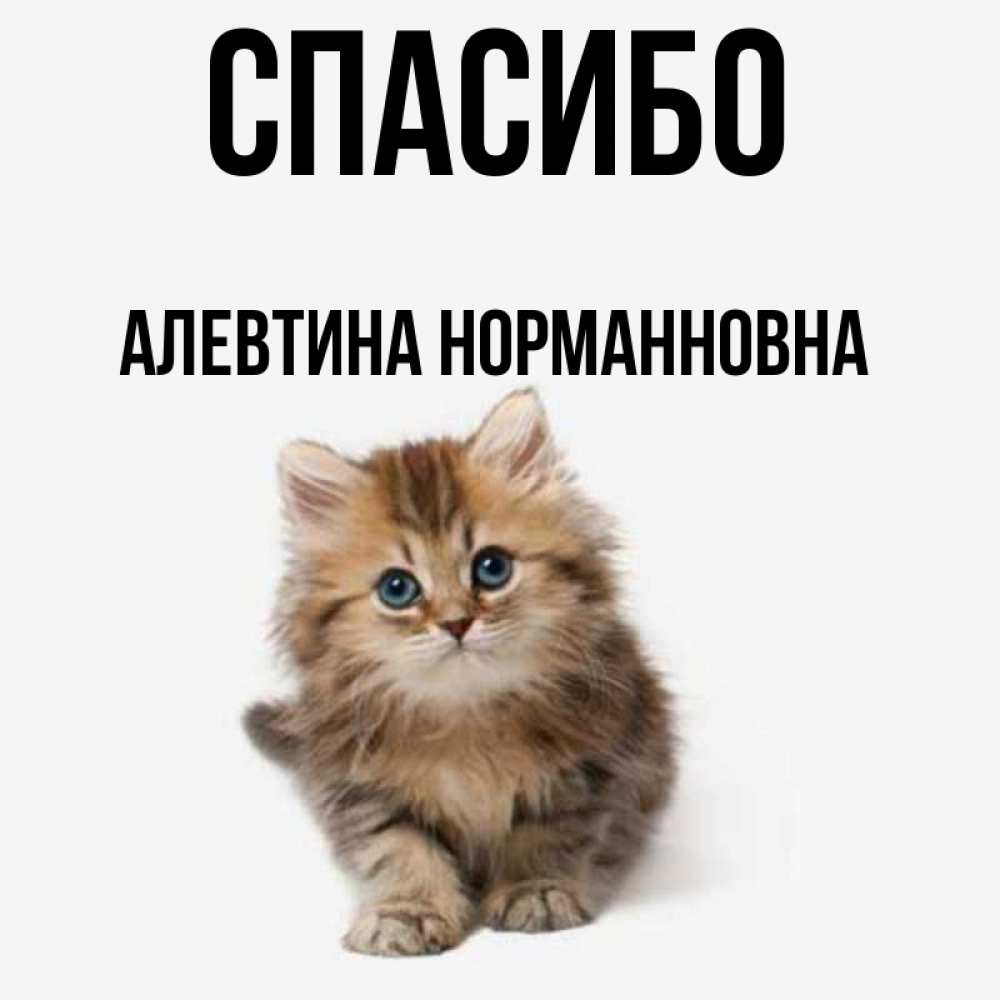 Открытка с именем, Алевтина Норманновна, Спасибо