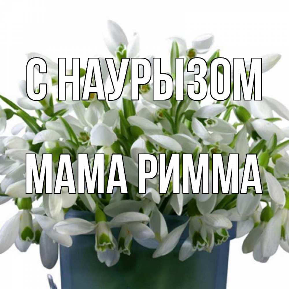 Открытка на каждый день с именем, Мама-Римма С наурызом цветы к наурызу новый год в Казахстане Прикольная открытка с пожеланием онлайн скачать бесплатно 