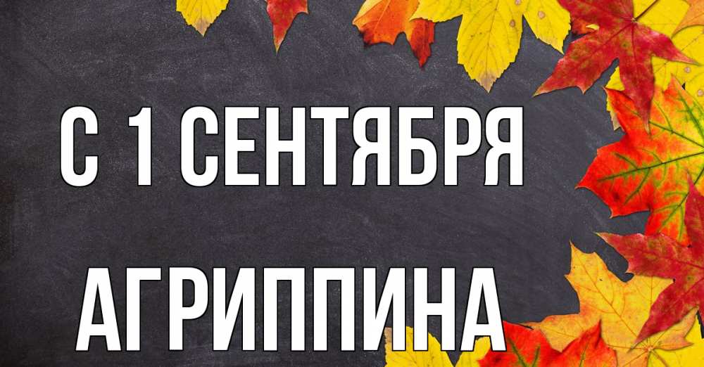 Открытка на каждый день с именем, Агриппина С 1 сентября с днем знаний Прикольная открытка с пожеланием онлайн скачать бесплатно 