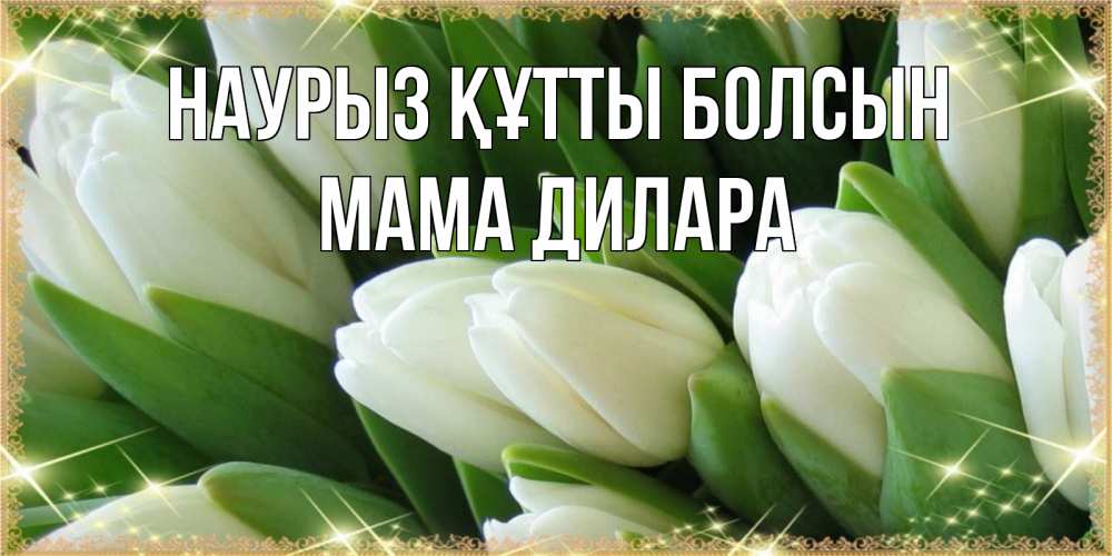 Открытка на каждый день с именем, Мама-Дилара Наурыз құтты болсын поздравляем с наурызом Прикольная открытка с пожеланием онлайн скачать бесплатно 