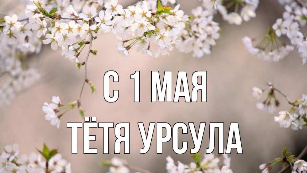 Открытка на каждый день с именем, Тётя-Урсула С 1 мая С 1 мая Прикольная открытка с пожеланием онлайн скачать бесплатно 