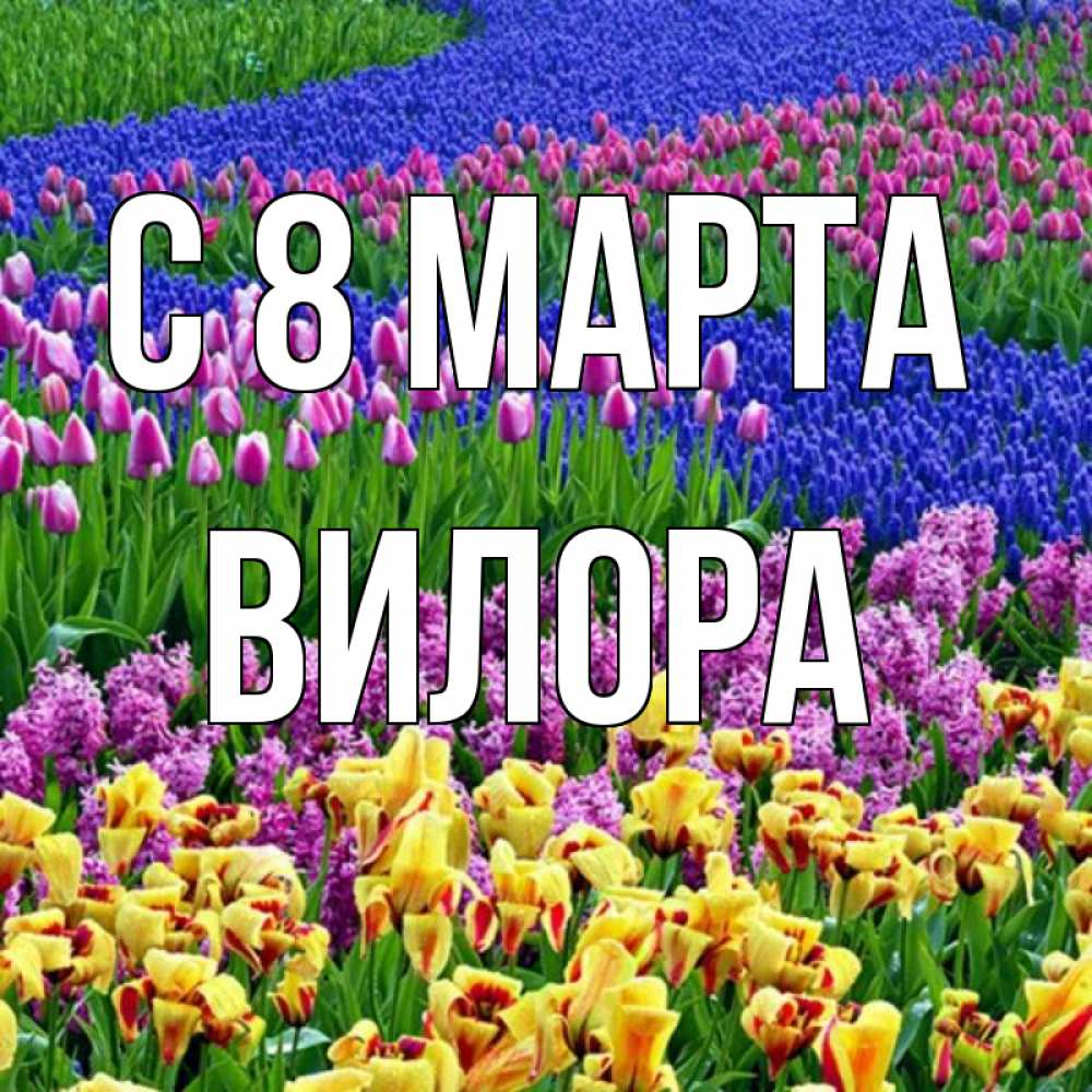 Открытка на каждый день с именем, Вилора С 8 марта цветы Прикольная открытка с пожеланием онлайн скачать бесплатно 