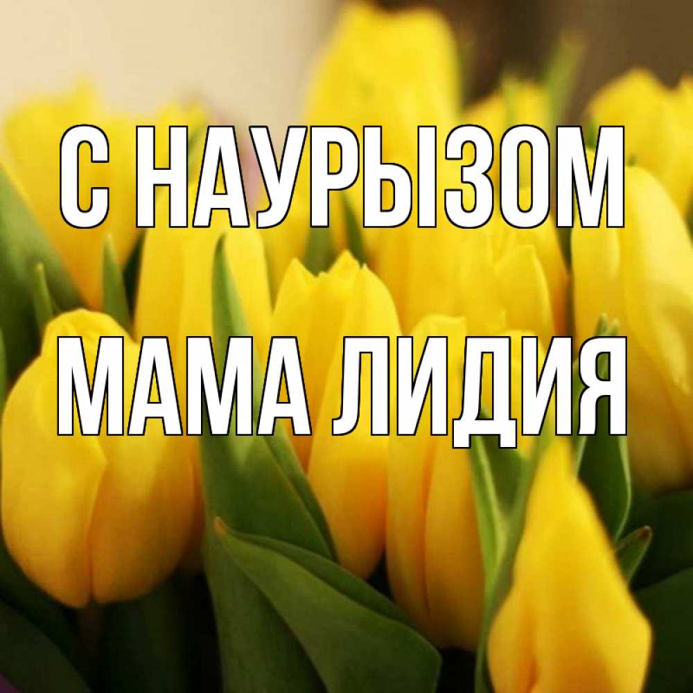Открытка на каждый день с именем, Мама-Лидия С наурызом цветы Прикольная открытка с пожеланием онлайн скачать бесплатно 