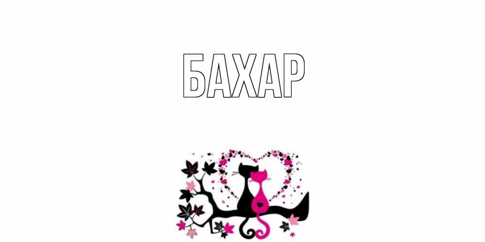 Открытка на каждый день с именем, Бахар Главная коты Прикольная открытка с пожеланием онлайн скачать бесплатно 