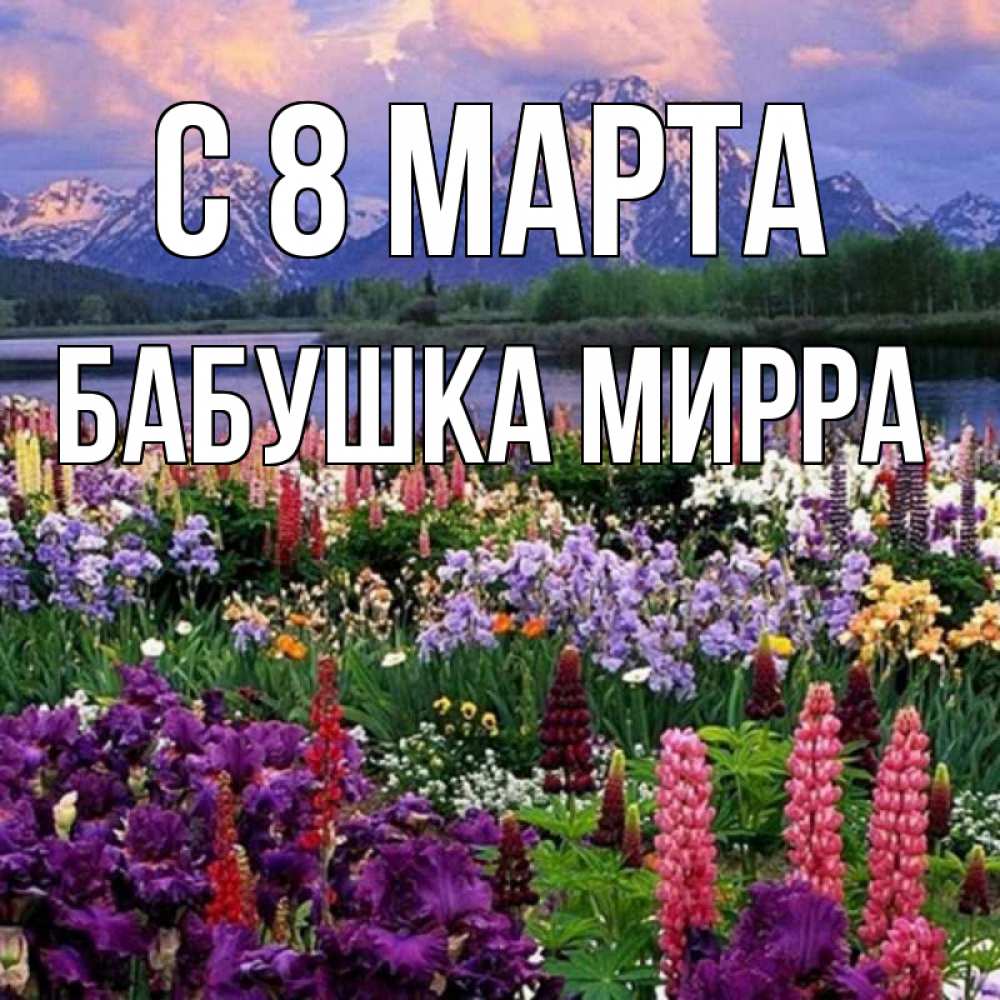 Открытка на каждый день с именем, Бабушка-Мирра С 8 МАРТА международный женский день Прикольная открытка с пожеланием онлайн скачать бесплатно 