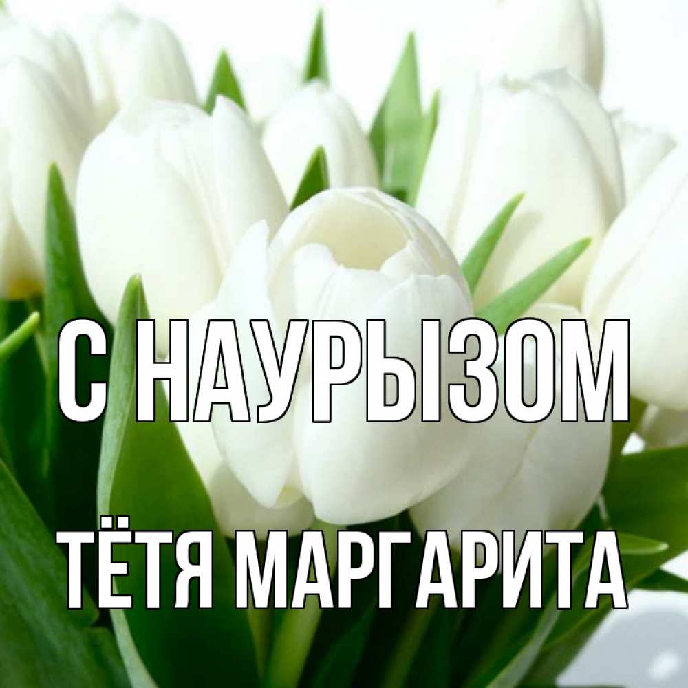 Открытка на каждый день с именем, Тётя-Маргарита С наурызом цветы Прикольная открытка с пожеланием онлайн скачать бесплатно 