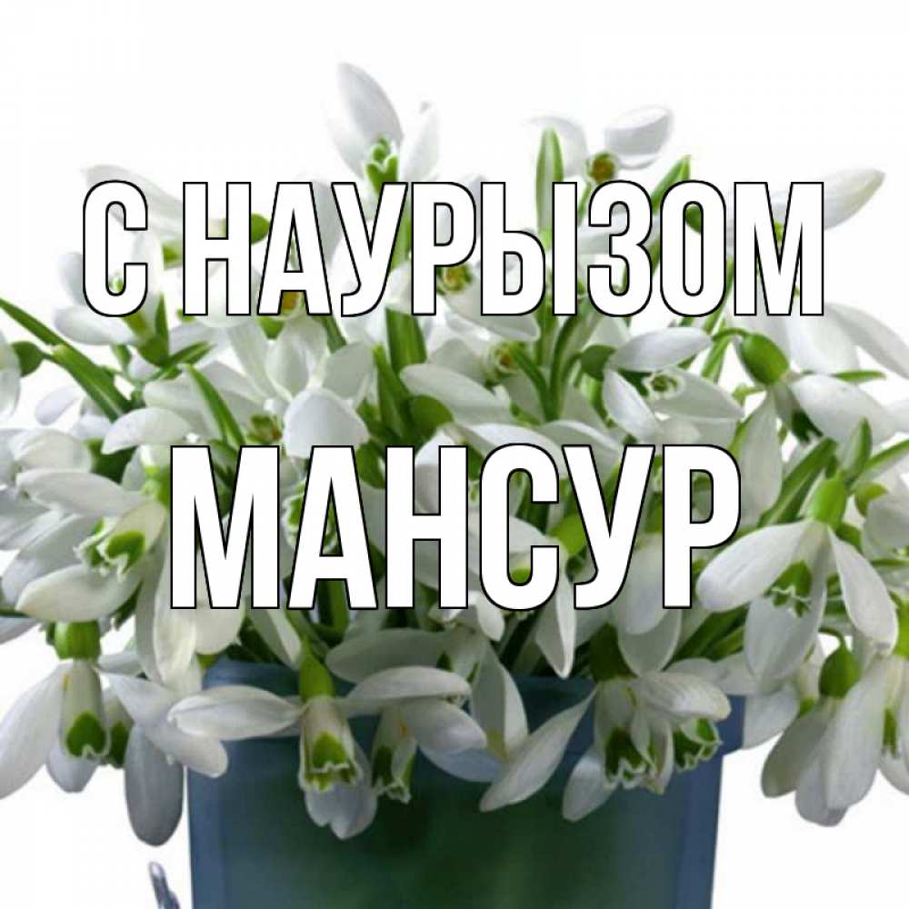 Открытка на каждый день с именем, Мансур С наурызом цветы к наурызу новый год в Казахстане Прикольная открытка с пожеланием онлайн скачать бесплатно 