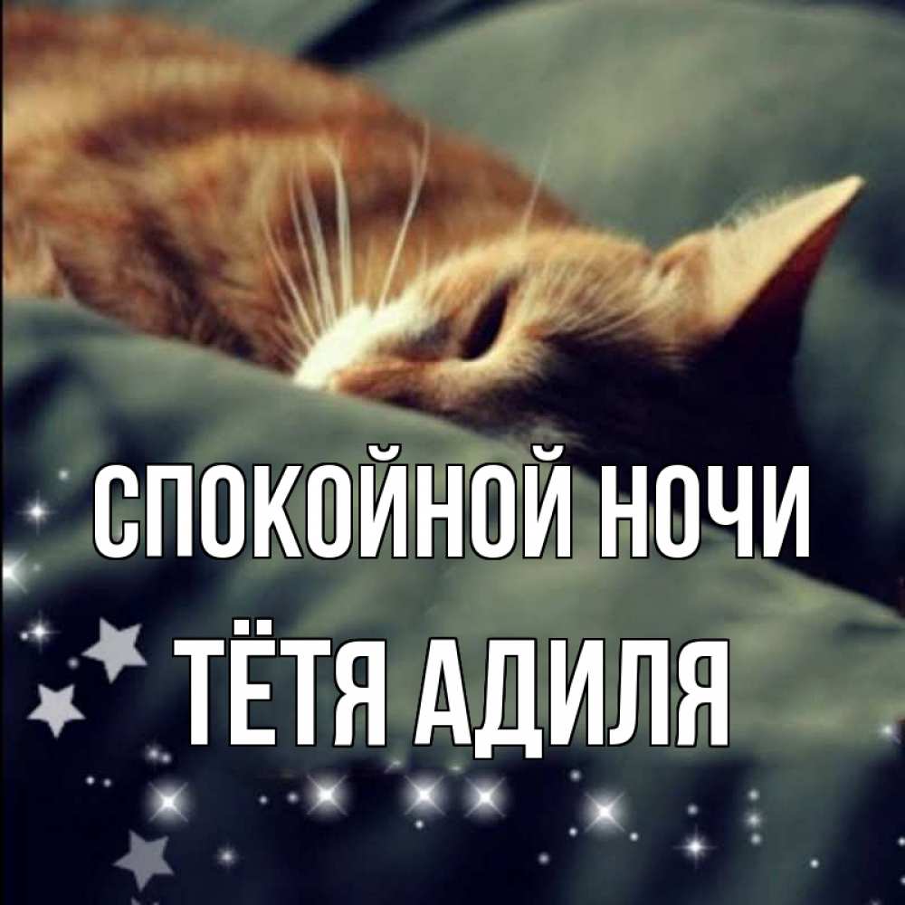 Открытка на каждый день с именем, Тётя-Адиля Спокойной ночи кроватка Прикольная открытка с пожеланием онлайн скачать бесплатно 