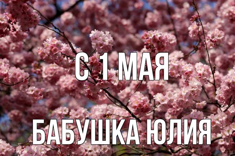 Открытка на каждый день с именем, Бабушка-Юлия С 1 мая С 1 мая Прикольная открытка с пожеланием онлайн скачать бесплатно 