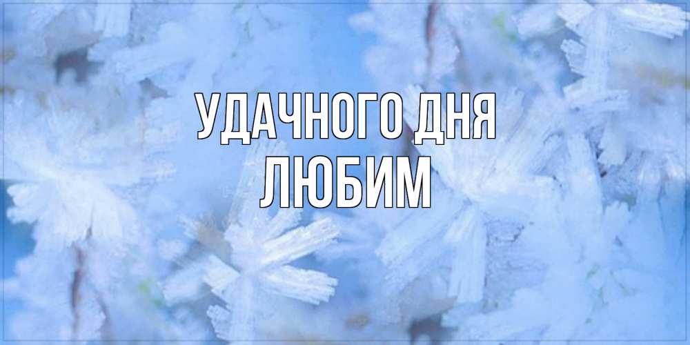 Открытка на каждый день с именем, Любим Удачного дня открытка на зимний день Прикольная открытка с пожеланием онлайн скачать бесплатно 