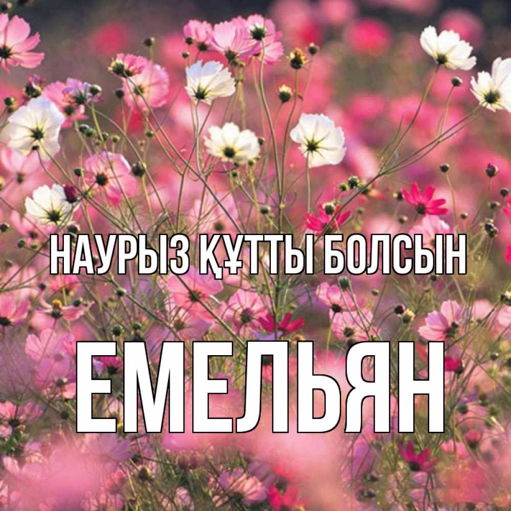 Открытка на каждый день с именем, Емельян Наурыз құтты болсын красиво 1 Прикольная открытка с пожеланием онлайн скачать бесплатно 