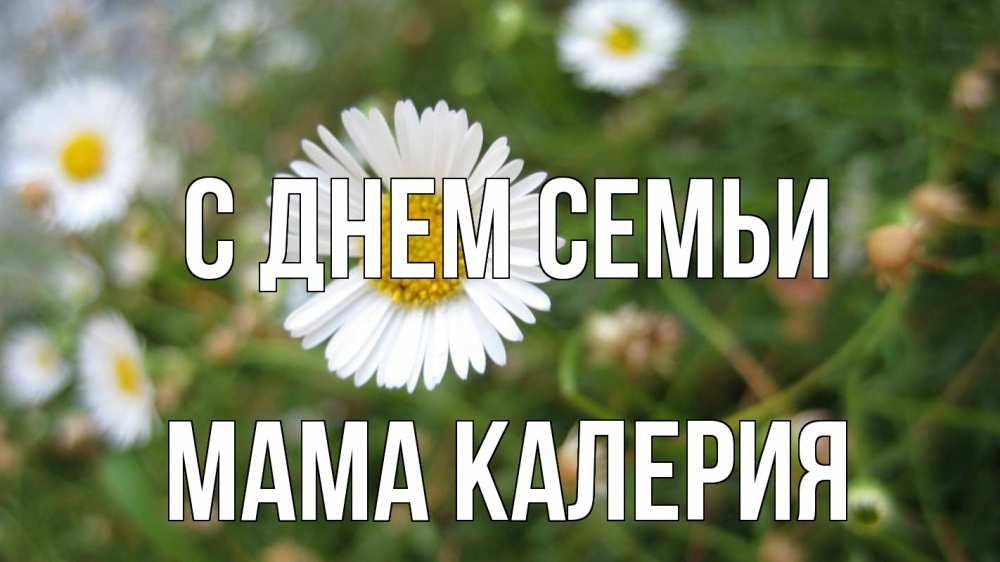 Открытка на каждый день с именем, Мама-Калерия С днем семьи с днем семьи Прикольная открытка с пожеланием онлайн скачать бесплатно 